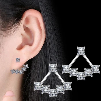 NEHZY Brand silver jewelry female square luxury crystal silver earrings simple geometric five-star surround earrings hanging
NEHZY Brand silver jewelry female square luxury crystal silver earrings simple geometric five-star surround earrings hanging