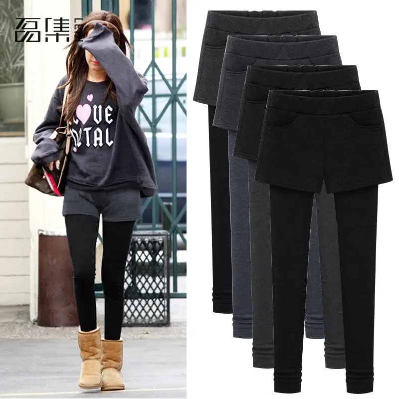 Winter Womens Skirt Skinny High Waist Thick Warm Plus Size Velvet Elastic Pantskirt Fake Two Pieces Skirts 100kg
Winter Womens Skirt Skinny High Waist Thick Warm Plus Size Velvet Elastic Pantskirt Fake Two Pieces Skirts 100kg