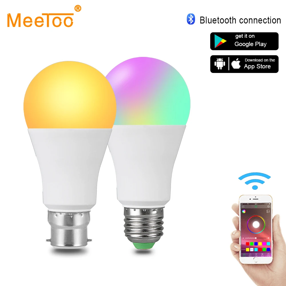 E27 Smart Bulb RGBW Dimmable LED Bulb B22 Light Bulb Magic Bluetooth 4.0 Smart Lighting Lamp 15W 20W Lights for Home Bar Hotel
E27 Smart Bulb RGBW Dimmable LED Bulb B22 Light Bulb Magic Bluetooth 4.0 Smart Lighting Lamp 15W 20W Lights for Home Bar Hotel