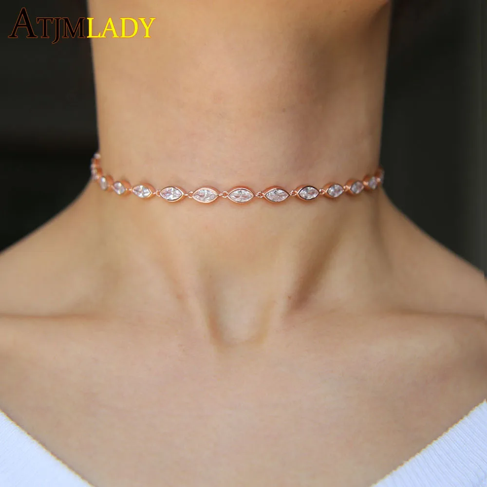 2018 Limited Maxi Necklace Collares Collier New CZ Choker Aaa Tennis Link Chain Bling Sparking Summer Women Choker Necklace
2018 Limited Maxi Necklace Collares Collier New CZ Choker Aaa Tennis Link Chain Bling Sparking Summer Women Choker Necklace