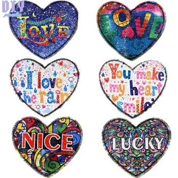 50PCS NEW love Reverse Sequins Sew On Patches for clothes Kids T Shirt Change color Embroidered Reversible Patch
50PCS NEW love Reverse Sequins Sew On Patches for clothes Kids T Shirt Change color Embroidered Reversible Patch