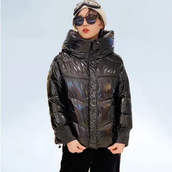 Fashion Bright Long-sleeved Cotton Women Winter 2019 Korean New Short Jacket Down Hooded Thick Cotton Jacket Coat Women Parka
Fashion Bright Long-sleeved Cotton Women Winter 2019 Korean New Short Jacket Down Hooded Thick Cotton Jacket Coat Women Parka