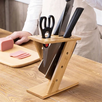 Chic Bamboo Holder Nordic Kitchen Tool Storage Rack Neat Desktop Knife Seat Detachable Wooden Rack Simple Scissors Stand 
Chic Bamboo Holder Nordic Kitchen Tool Storage Rack Neat Desktop Knife Seat Detachable Wooden Rack Simple Scissors Stand
