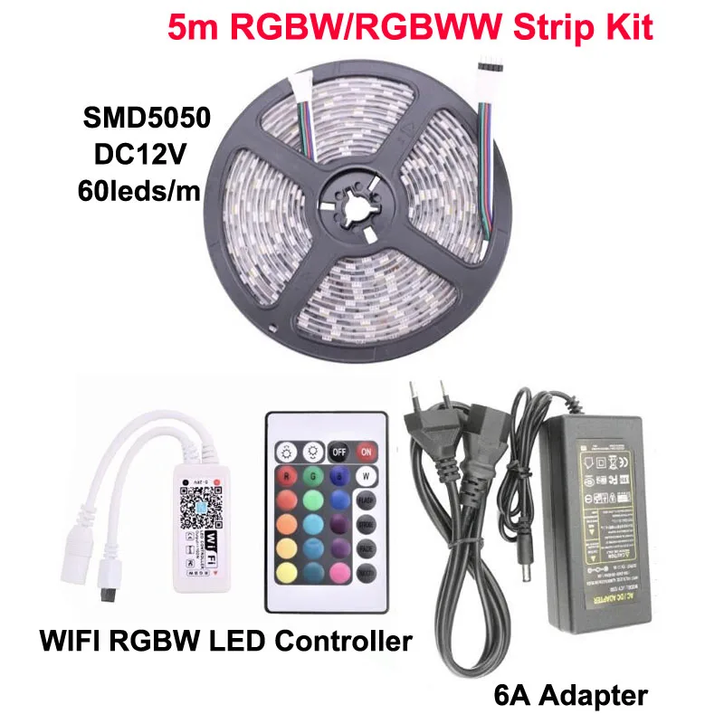 5m/roll 12V 300LEDs RGBW SMD5050 Flexible led Strip+24key IR IOS& Android wifi color DIY muisc made controller+12V adapter kit
5m/roll 12V 300LEDs RGBW SMD5050 Flexible led Strip+24key IR IOS& Android wifi color DIY muisc made controller+12V adapter kit