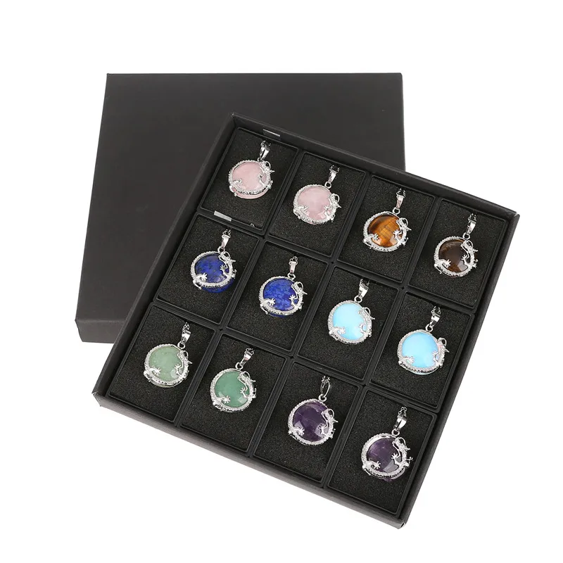 ASHMITA 12pc Natural Stone Rose 3D Dragon Pendant Round Ball Tiger Eye Malachite Quartz For Necklace
ASHMITA 12pc Natural Stone Rose 3D Dragon Pendant Round Ball Tiger Eye Malachite Quartz For Necklace