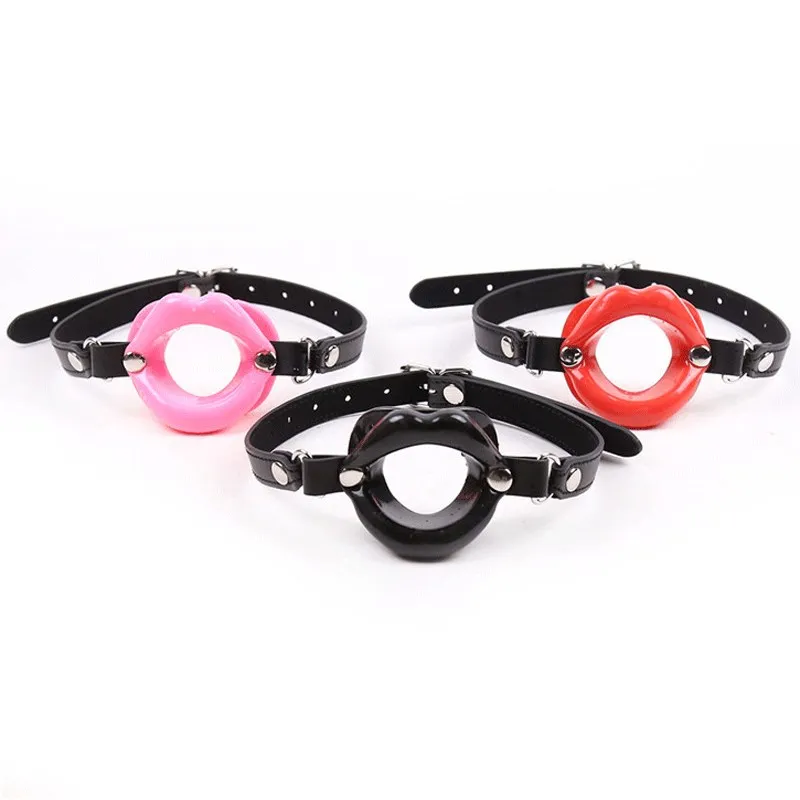 Sexy Lingerie Rubber Leather Open Mouth Gag Oral Fetish Slave Bondage Ring Gag Erotic Adult Lingerie For Couples Sex Products