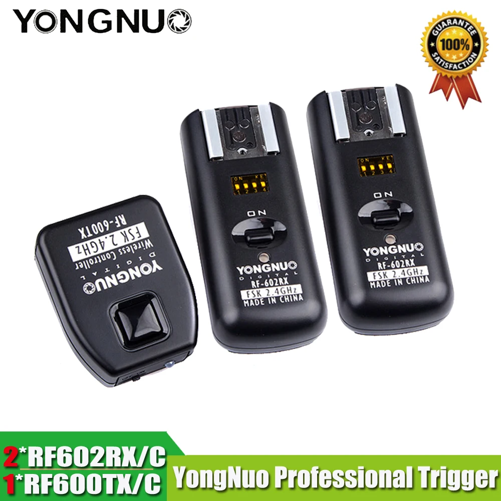 Yongnuo RF602C Trigger RF602TX RF602RX YN602 Wireless Remote Flash Trigger Transimitter Receiver for Canon 1100D 1000D 600D 550D
Yongnuo RF602C Trigger RF602TX RF602RX YN602 Wireless Remote Flash Trigger Transimitter Receiver for Canon 1100D 1000D 600D 550D