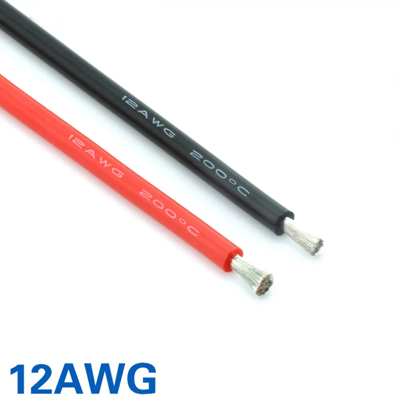 FATJAY RC 1 meter 12AWG flexible soft silicone wire high temperature voltage resistant cable Ultra Flexible Test Line
FATJAY RC 1 meter 12AWG flexible soft silicone wire high temperature voltage resistant cable Ultra Flexible Test Line