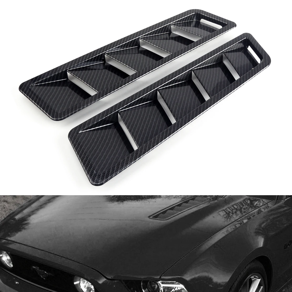 DWCX 2pcs Universal Solid Carbon Fiber Look Style Hood Vent Louver Cooling Panel Trim
DWCX 2pcs Universal Solid Carbon Fiber Look Style Hood Vent Louver Cooling Panel Trim