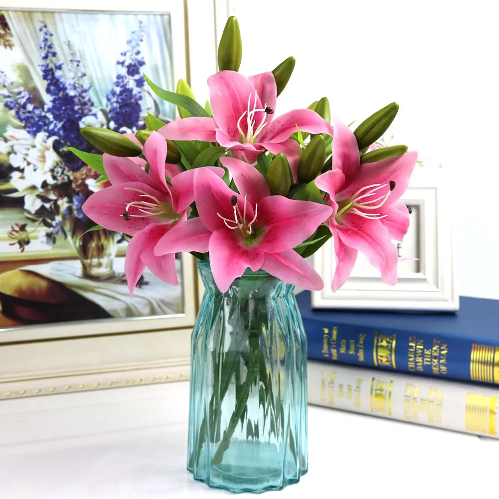 Crafts Valentine's Day Fake Lily Decorative Artificial Flower Romantic Wedding Office Easter Birthday Single Garden Home
Crafts Valentine's Day Fake Lily Decorative Artificial Flower Romantic Wedding Office Easter Birthday Single Garden Home