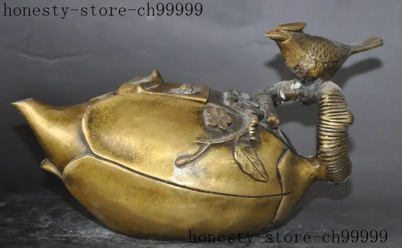christmas Chinese Bronze Bamboo shoots Bird flower statue Rice wine Pot Flagon Teapot halloween
christmas Chinese Bronze Bamboo shoots Bird flower statue Rice wine Pot Flagon Teapot halloween