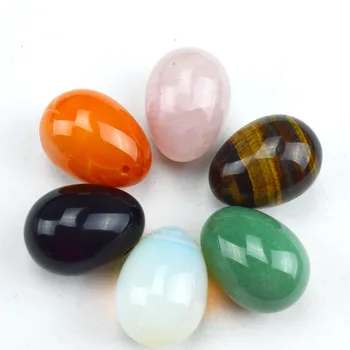 

HIMABM 6 Pcs small 30*20mm jade egg for kegel exercise chakra massage pelvic floor muscles vaginal exercise yoni ben wa ball