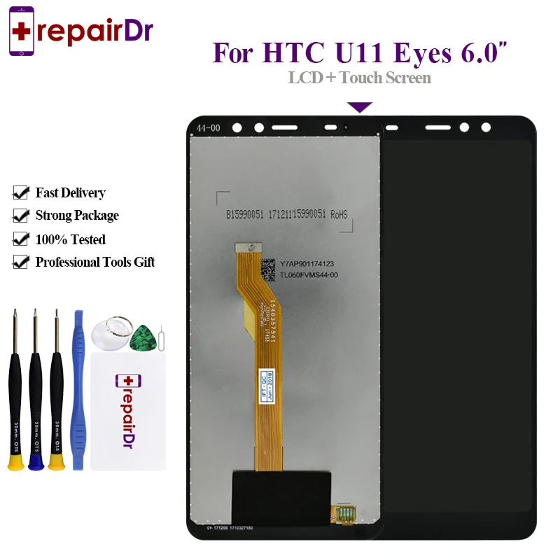 For HTC Ocean Harmony U11 EYEs LCD Display Touch Screen Digitizer Panel Assembly Replacement Parts 6.0" For HTC U11 EYEs LCD
For HTC Ocean Harmony U11 EYEs LCD Display Touch Screen Digitizer Panel Assembly Replacement Parts 6.0" For HTC U11 EYEs LCD