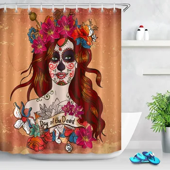 72'' Girl Face With Sugar Skull Day Of The Dead Bathroom Waterproof Fabric Shower Curtain Polyester 12 Hooks Bath Accessory Sets
72'' Girl Face With Sugar Skull Day Of The Dead Bathroom Waterproof Fabric Shower Curtain Polyester 12 Hooks Bath Accessory Sets