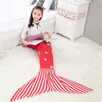 Fashion Knitted Mermaid Tail Blanket Handmade Crochet Children's design Bed Wrap Soft Sleeping Bag Blankets Christmas present 
Fashion Knitted Mermaid Tail Blanket Handmade Crochet Children's design Bed Wrap Soft Sleeping Bag Blankets Christmas present