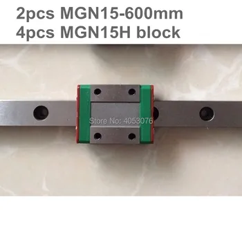 Linear guide MGN15 miniature linear rail slide 2pcs MGN15- 600mm linear rail guide +4pcs MGN15H carriage for cnc parts
Linear guide MGN15 miniature linear rail slide 2pcs MGN15- 600mm linear rail guide +4pcs MGN15H carriage for cnc parts