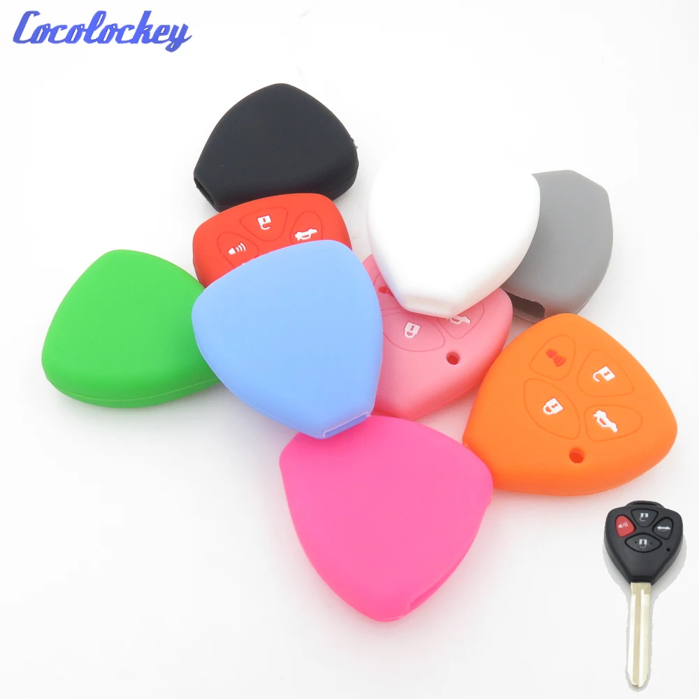 Cocolockey силиконовый чехол для автомобильного ключа подходит TOYOTA Camry RAV4 Yaris
