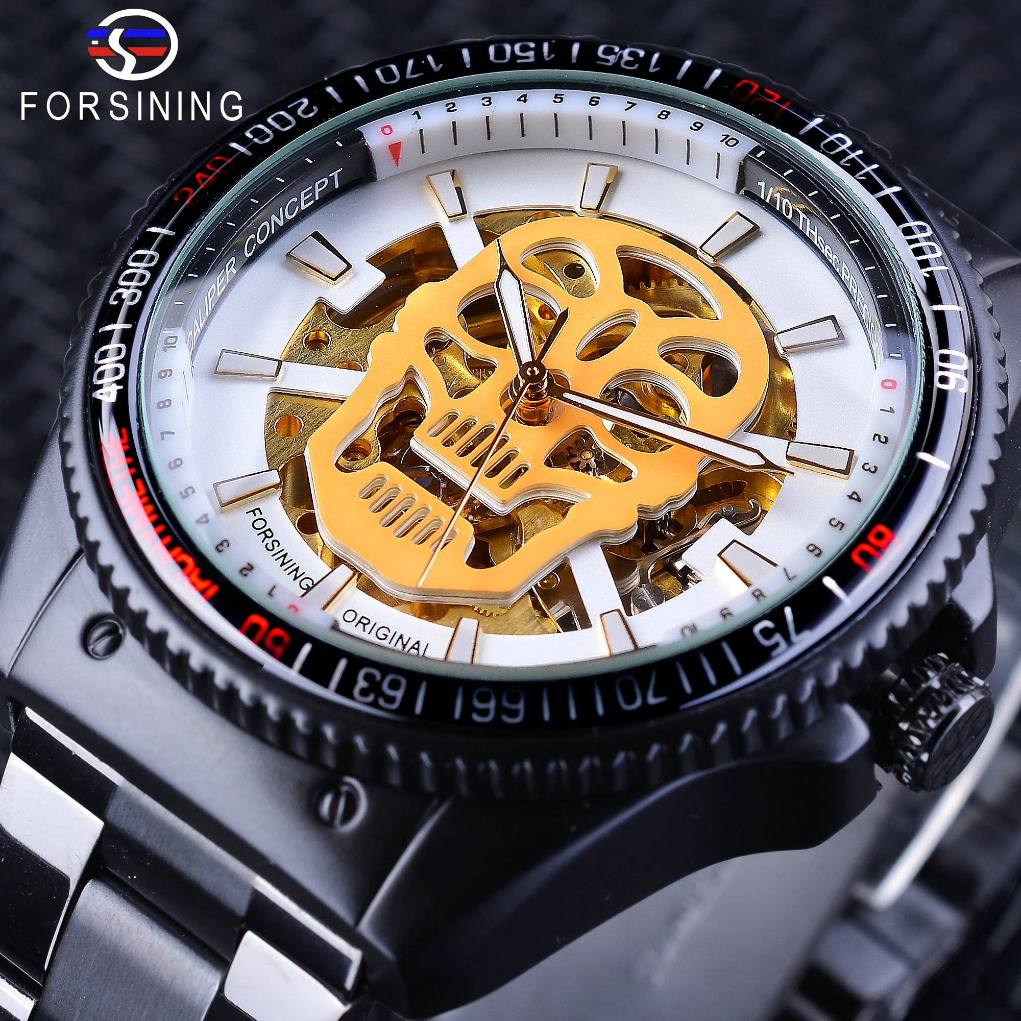Forsining Steampunk Fashion Skull Design White Golden Display Luminous Skeleton Men's Mechanical Wrist Watches Top Brand Luxury
Forsining Steampunk Fashion Skull Design White Golden Display Luminous Skeleton Men's Mechanical Wrist Watches Top Brand Luxury