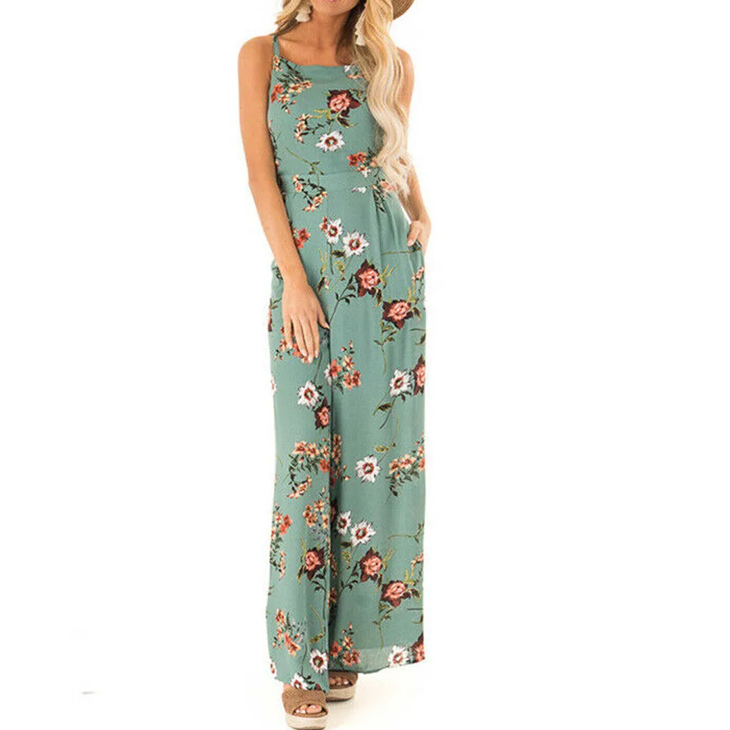 Womens Floral Strappy Casual Wide Legs Jumpsuit Romper Playsuit Loose Trousers streetwear bodysuit overalls for women
Womens Floral Strappy Casual Wide Legs Jumpsuit Romper Playsuit Loose Trousers streetwear bodysuit overalls for women