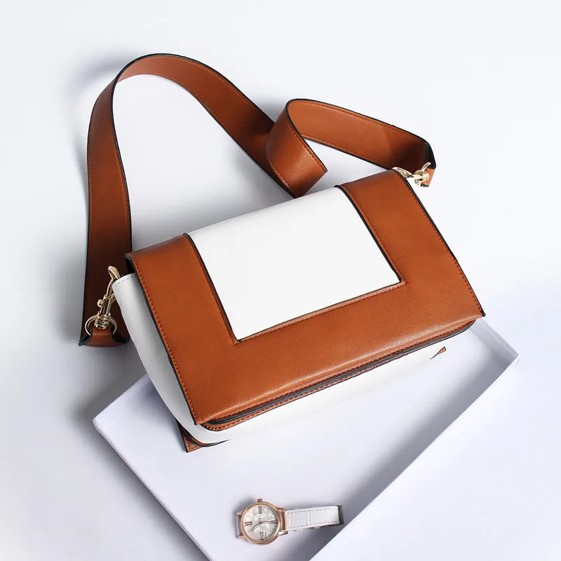 genuine leather women's messenger bag cowhide one shoulder crossbody handbag patchwork color flap BT-0104
genuine leather women's messenger bag cowhide one shoulder crossbody handbag patchwork color flap BT-0104