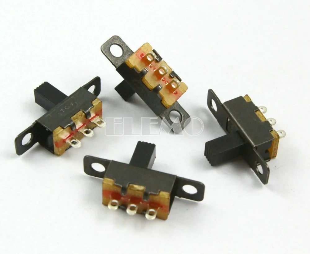 100 Pieces 3 Pin 2 Position 1P2T SPDT Panel Mini Vertical Slide Switch Solder Lug SS12F15VG5
100 Pieces 3 Pin 2 Position 1P2T SPDT Panel Mini Vertical Slide Switch Solder Lug SS12F15VG5