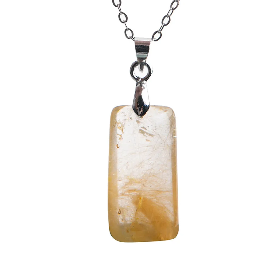 Genuine Titanium Crystal Pendant Natural Gold Rutilated Quartz Stone Rectangle Shape Bead Gem Pendants Necklace
Genuine Titanium Crystal Pendant Natural Gold Rutilated Quartz Stone Rectangle Shape Bead Gem Pendants Necklace