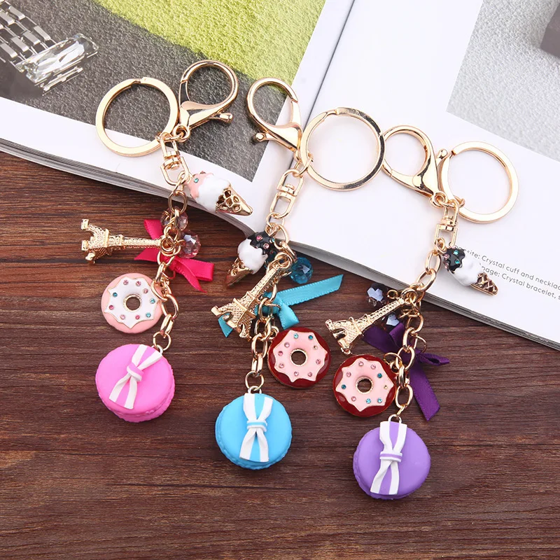 Qualitied Macarons Cake Keychain, Eiffel Tower&Ice Cream Key Fob, Colorful Updated Key Chain For Women Girls Sweet Jewelry
Qualitied Macarons Cake Keychain, Eiffel Tower&Ice Cream Key Fob, Colorful Updated Key Chain For Women Girls Sweet Jewelry