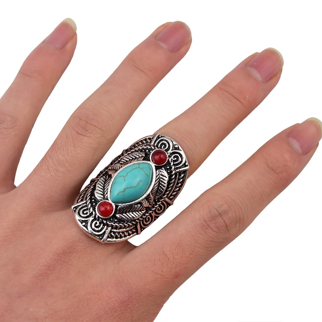 Vintage Bohemia Tibetan Ethnic Siver Engraving Leaf Finger Ring Adjustable Size for Party Jewelry
Vintage Bohemia Tibetan Ethnic Siver Engraving Leaf Finger Ring Adjustable Size for Party Jewelry