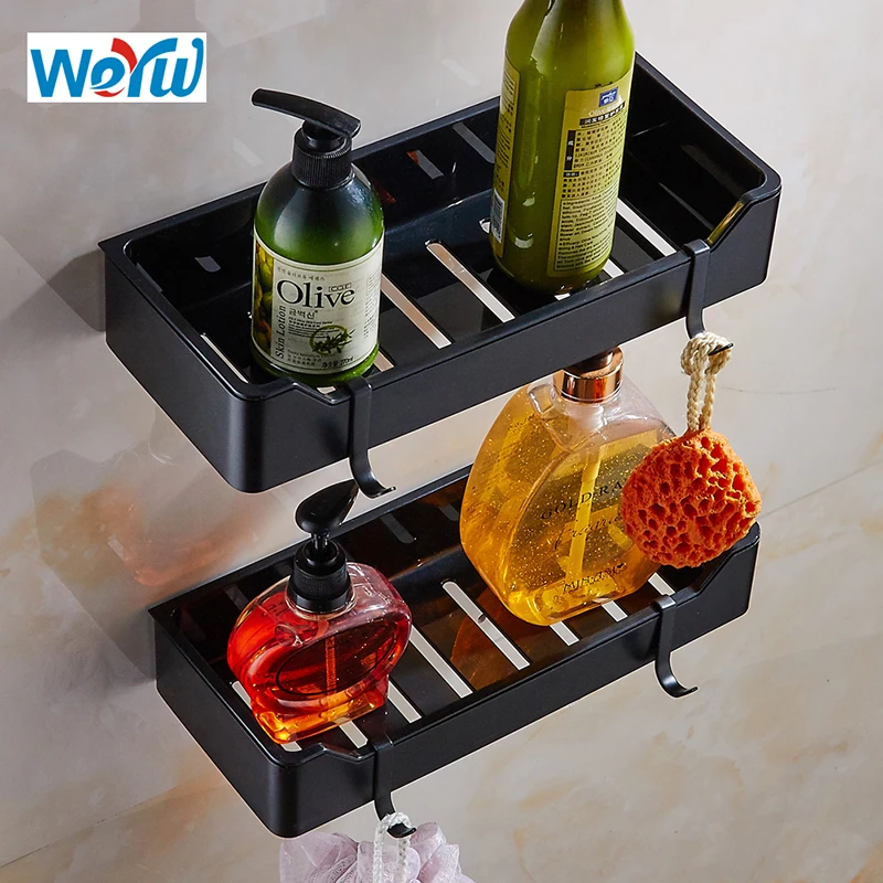 WEYUU Black Wall Mount Bathroom Shelves Stainless Steel+ABS Plastic Shampoo Soap Cosmetic Shelves Storage Organization
WEYUU Black Wall Mount Bathroom Shelves Stainless Steel+ABS Plastic Shampoo Soap Cosmetic Shelves Storage Organization