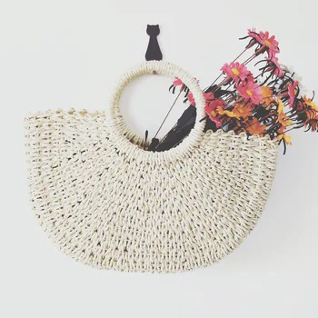 Ins Hot 2018 New Semicircle Straw Bag Handbags Women's Handbags Bohemia Summer Travel Shopping Beach Bags Bolsa Feminina
Ins Hot 2018 New Semicircle Straw Bag Handbags Women's Handbags Bohemia Summer Travel Shopping Beach Bags Bolsa Feminina