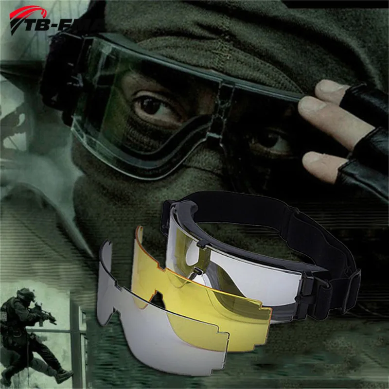 TB-FMA X800 Goggles Airsoft Paintball Gear Tactical Safety Googles Outdoor Hunting Military Shooting Protection Glasses 3 Lens
TB-FMA X800 Goggles Airsoft Paintball Gear Tactical Safety Googles Outdoor Hunting Military Shooting Protection Glasses 3 Lens