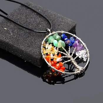 Natural stone tree of life colorful natural Shi Pi rope rich tree necklace natural gravel color pendant necklace
Natural stone tree of life colorful natural Shi Pi rope rich tree necklace natural gravel color pendant necklace