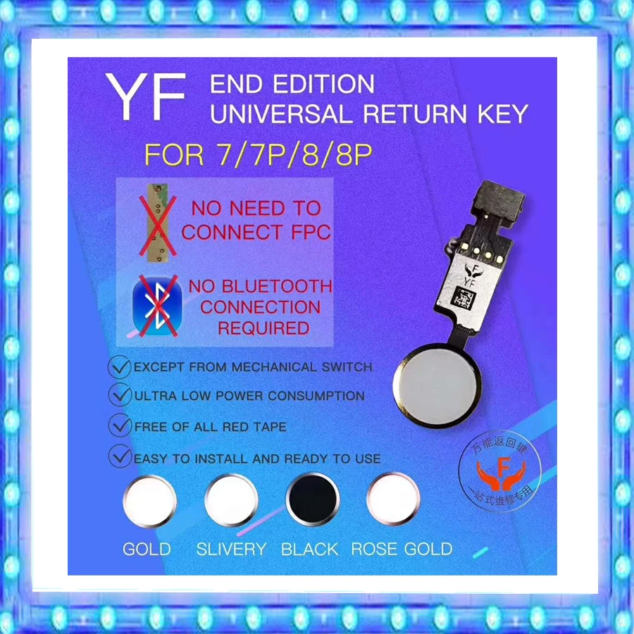 Universal Home Button for iphone 7 7P 8 8P Return Back Button with Return back for iphone 7 8 Universal return key(Upgraded Vers
Universal Home Button for iphone 7 7P 8 8P Return Back Button with Return back for iphone 7 8 Universal return key(Upgraded Vers