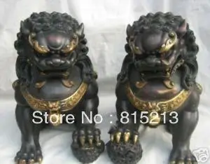 wang 000890 Paire chinoise dorure statue de chien Fu de bronze
wang 000890 Paire chinoise dorure statue de chien Fu de bronze