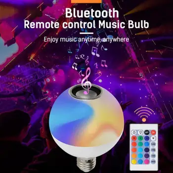 Smart E27 RGB Bluetooth Speaker LED Bulb Light Dimmable with Remote Control 85-265V RGB LED Light Bulb Music Control
Smart E27 RGB Bluetooth Speaker LED Bulb Light Dimmable with Remote Control 85-265V RGB LED Light Bulb Music Control