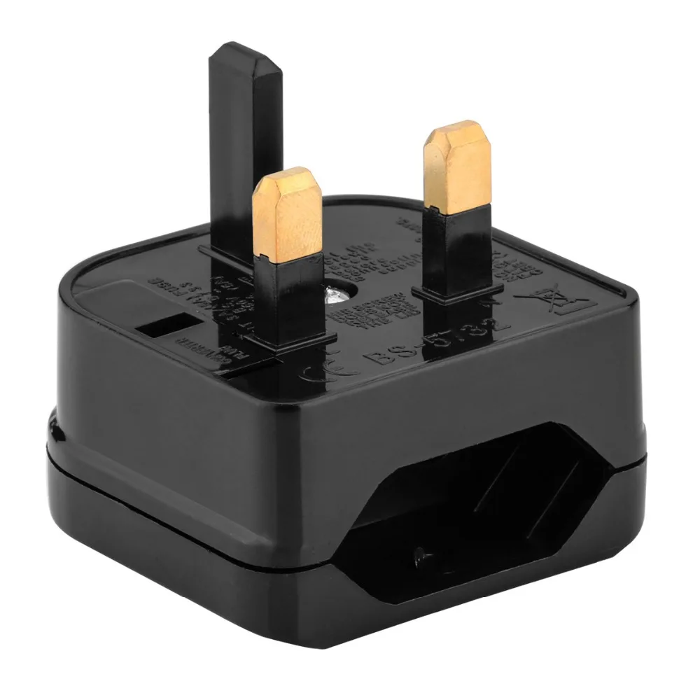 SOONHUA ABS Shell Copper Conductor 2.5A European 2 Pin To UK 3 Pin Plug Adaptor Safe Suitable For Overseas Business Study Travel
SOONHUA ABS Shell Copper Conductor 2.5A European 2 Pin To UK 3 Pin Plug Adaptor Safe Suitable For Overseas Business Study Travel