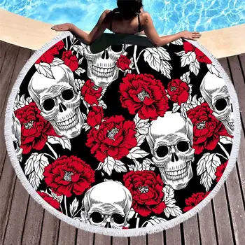 Fashion Floral Skull Color Hippie Round Beach Towel With Tassel Microfiber Gothic Bath Towel Of Play Mat Yoga Mat Throw Blanket
Fashion Floral Skull Color Hippie Round Beach Towel With Tassel Microfiber Gothic Bath Towel Of Play Mat Yoga Mat Throw Blanket