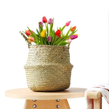 Foldable Hanging Flower Pot Home Garden Seagrass Wickerwork Basket Rattan Planter Woven Dirty Laundry Basket Storage Basket
Foldable Hanging Flower Pot Home Garden Seagrass Wickerwork Basket Rattan Planter Woven Dirty Laundry Basket Storage Basket
