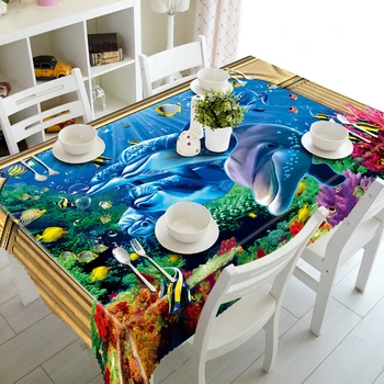 3D Tablecloth Underwater World Dolphins Turtles Christmas Washable Cloth Thicken Rectangular and Round Wedding Table Cloth
3D Tablecloth Underwater World Dolphins Turtles Christmas Washable Cloth Thicken Rectangular and Round Wedding Table Cloth
