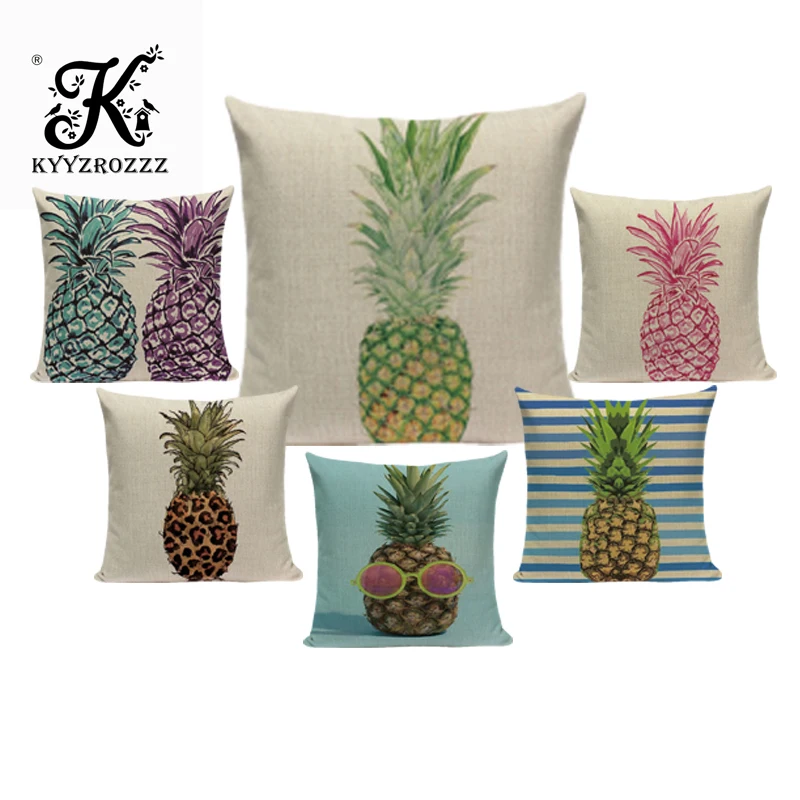 Pineapple Pillow Case Tropical Style Linen ananas Almofadas 45Cmx45Cm Cushion Cover Square Promotion Home Decor Almofadas Fundas 
Pineapple Pillow Case Tropical Style Linen ananas Almofadas 45Cmx45Cm Cushion Cover Square Promotion Home Decor Almofadas Fundas