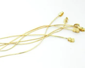 6pc Gold earrings post Real 18K Gold plated Earnuts 17.5cm Gold ear nuts plug chain G211
6pc Gold earrings post Real 18K Gold plated Earnuts 17.5cm Gold ear nuts plug chain G211