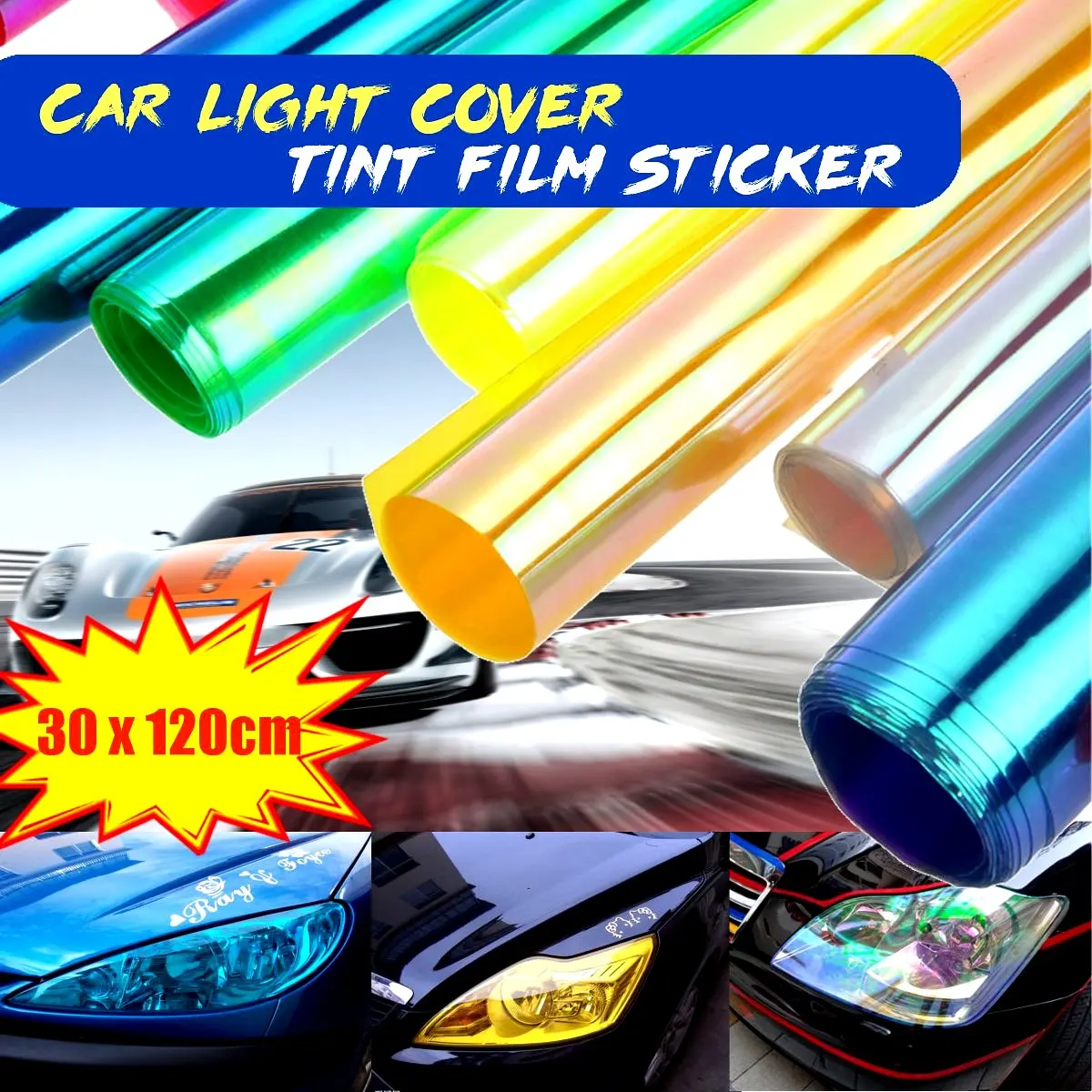 30 x 120cm Chameleon Car Styling Headlight Sticker Brake Tail Light Tint Plastic Wrap Film Sheet Cover Sticker Protections
30 x 120cm Chameleon Car Styling Headlight Sticker Brake Tail Light Tint Plastic Wrap Film Sheet Cover Sticker Protections