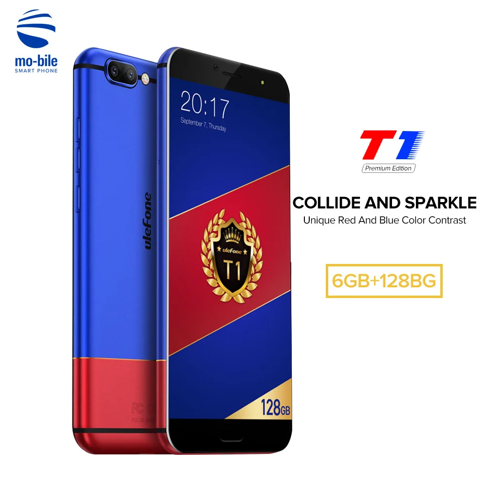Ulefone T1 Premium Edition 4 г смартфон 5 'ɺndroid 7 0 Helio P25 Octa Core 2 6 ГГц ГБ Оперативная память 128