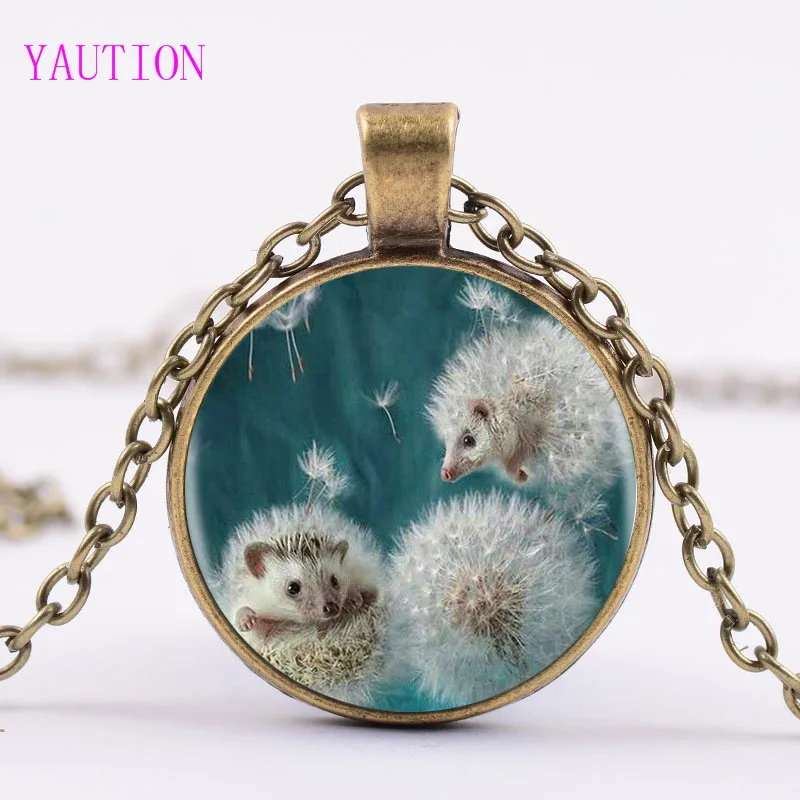 Ожерелье с кулоном в виде одуванчика и ежика 3 цвета|necklace long|vintage necklacependant necklace |