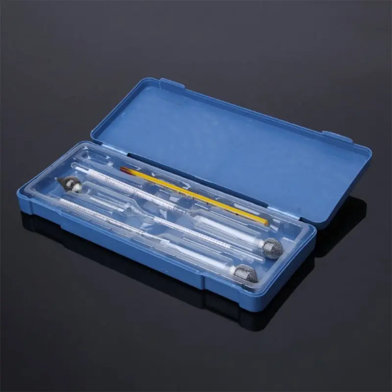 Alcohol Hydrometer Tester+ Thermometer+ 100ml Measuring Bottle+Plastic Box Alcoholmeter Alcohol Meter Wine Concentration Meter
Alcohol Hydrometer Tester+ Thermometer+ 100ml Measuring Bottle+Plastic Box Alcoholmeter Alcohol Meter Wine Concentration Meter