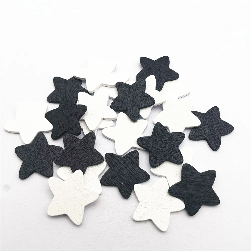 100pcs 18mm Mixed Black and White Wood Stars Embellishments for Wedding Christmas Party Ornaments Table Confetti Crafts Scatters
100pcs 18mm Mixed Black and White Wood Stars Embellishments for Wedding Christmas Party Ornaments Table Confetti Crafts Scatters