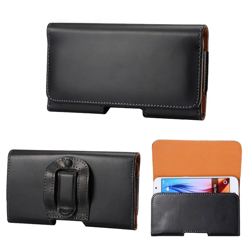 Черный кожаный чехол с зажимом для ремня Lg G3 IPhone 4 6 Plus Samsung Galaxy S6 S5 Note 3 2 N7100 meizu mx4 Lenovo