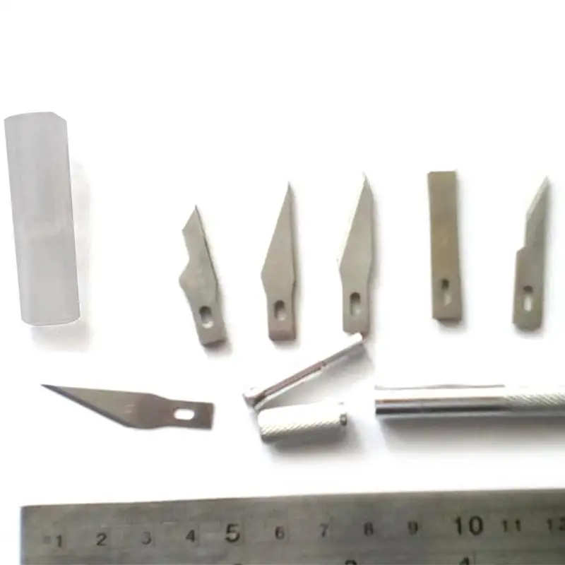 25PCS / Set Blades Wood Carving Cutting Tool Knives Fruit Food Engraving Knife Scalpel Repair Portable Sharp Cut Knife
25PCS / Set Blades Wood Carving Cutting Tool Knives Fruit Food Engraving Knife Scalpel Repair Portable Sharp Cut Knife