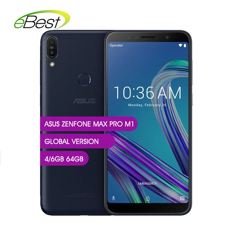 

Global Version Asus ZenFone Max Pro M1 ZB602KL 6 inch 4G LTE Smartphone 18:9 FHD 5000mAh Snapdragon 636 Touch Android CellPhone