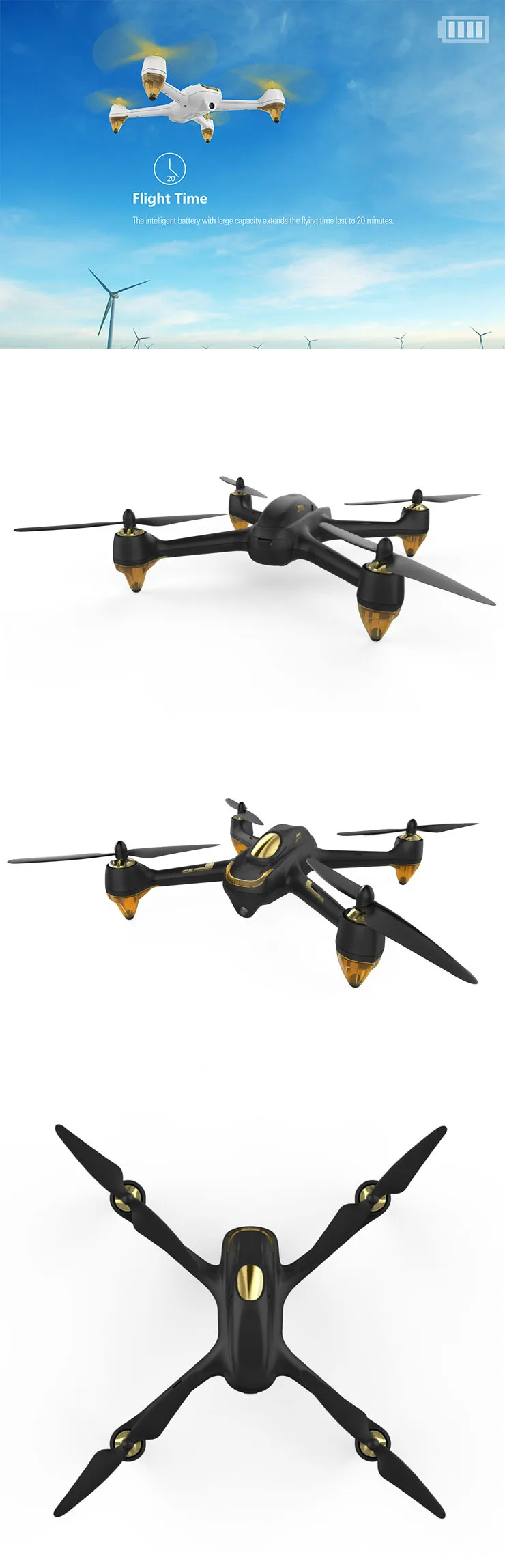 Hubsan H501S X4 5.8G FPV GPS Brushless Follow Me RC Quadcopter With HD 1080P Camera RTF